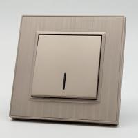 Nature MMG-005 1 клавишный проходной выключатель с LED（Золото-Матовый）