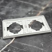 Elegant W-102 2-постовая рамка（Белый-Матовый）