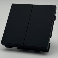 TB-006  2 клавишный 1 полюсный выключатель без рамки（Черный-Матовый）