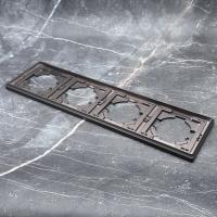 Elegant M-104 4-постовая рамка（Мокко-Матовый）