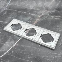 Elegant W-103 3-постовая рамка（Белый-Матовый）