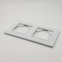 Glass W-102 2-постовая рамка (каленое стекло) Белый