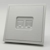 Art MTW-023 Телефонная+Компьютерная розетка  RJ-45 cat6e 10GB Белый-Матовый