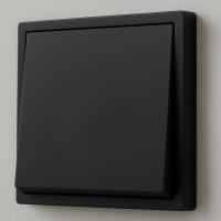 Art MTB-002 1 клавишный проходной выключатель (Черный-Матовый）