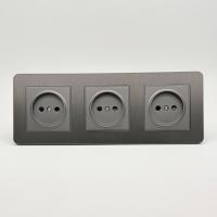 Aluminum MMC-3012 3 розетки без заземления（Графит）