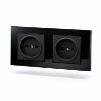 Cristal MMB-2012 2 розетки без заземления（Черный）