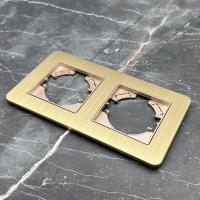 Aluminum G-102 2-постовая рамка（Алюминиевая) Золото-Матовый