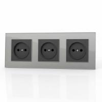 Glass CMB-3012 3 розетки без заземления（Черный-графит）
