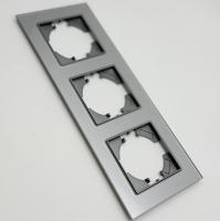 Glass C-103 3-поставая рамка (Каленое стекло）Графит