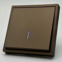 Art MTM-004 1 клавишный 1 полюсный выключатель с LED（Мокко-Матовый）