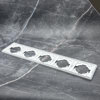 Elegant W-105 5-постовая рамка（Белый-Матовый）