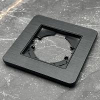 Aluminum B-101 1-постовая рамка（Алюминиевая) (Черный-Матовый)