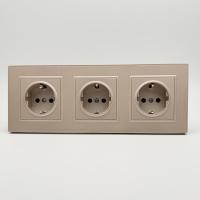 Nature MMG-3013 3 розетки с заземлением（Золото）