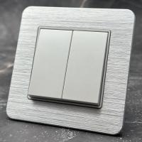 Aluminum MMW-007 2 клавишный проходной выключатель（Белый）