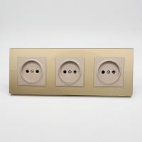 Cristal MMG-3012 3 розетки без заземления（Золото）