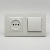 Nature MMW-001/012 1 клавишный 1 полюсный выключатель/ Розетка   без заземления（Белый）