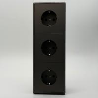 Elegant MTM-3013B 3 розетки с заземлением, вертикальная （Мокко-Матовый）