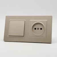Nature MMG-001/012 1 клавишный 1 полюсный выключатель/ Розетка   без заземления（Золотой）