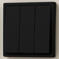 Art MTB-010 3 клавишный 1 полюсный выключатель（Черный-Матовый）