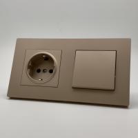 Grace MMG-001/013 1 клавишный 1 полюсный выключатель/ Розетка c заземления（Золотой）