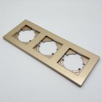 Cristal G-103 3-поставая рамка （Акрил）Золото-Матовый