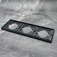 Elegant B-103 3-постовая рамка（Черный-Матовый）