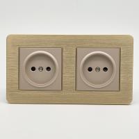 Aluminum MMG-2012 2 розетки без заземления（Золото）