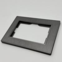 Nature MC-110 1 постовая под двойную розетку 120 мм. (Рифленая）Графит-Матовый