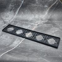 Elegant B-105 5-постовая рамка（Черный-Матовый）