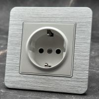 Aluminum MMW-013 Розетка  с заземлением（Белый）