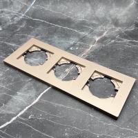 Grace MG-103 3-постовая рамка (Золото-Матовый)