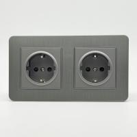 Aluminum MMC-2013 2 розетки с заземлением（Графит）