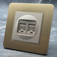 Aluminum MMG-024 Компьютерная cat 6e+Телевизионная розетка（Золотой）