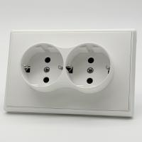 Elegant MTW-030 Розетка двойная  с заземлением 120（Белый-Матовый）