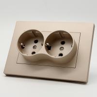 Grace MMG-030 Розетка двойная  с заземлением 120 （Золото-Матовый）