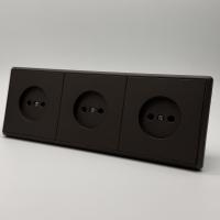 Elegant MTM-3012 3 розетки без заземления (Мокко-Матовый）
