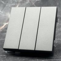 TC-010 3 клавишный 1 полюсный выключатель без рамки（Графит-Матовый）