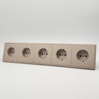 Elegant MTG-5013 5 розеток с заземлением （Золото-Матовый）