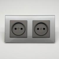 Glass MMC-2012 2 розетки без заземления（Графит）