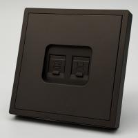 Art MTM-023 Телефонная+Компьютерная розетка RJ-45 cat6e 10GB（Мокко-Матовый）