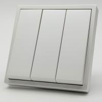 Art MTW-010 3 клавишный 1 полюсный выключатель（Белый-Матовый）