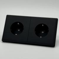 Elegant MTB-2013 2 розетки с заземлением（Черный-Матовый）