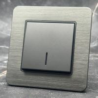 Aluminum MMC-004 1 клавишный 1 полюсный выключатель с LED（Серый）