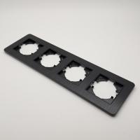 Aluminum B-104 4-поставая рамка （Алюминиевая）Черный