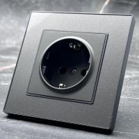 Cristal MMC-013 Розетка   с заземлением（Серый）