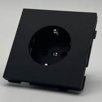 TB-013 Розетка   с заземлением без рамки（Черный-Матовый）