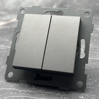 MC-006 2 клавишный 1 полюсный выключатель без рамки（Графит-Матовый）