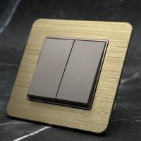 Aluminum MMG-007 2 клавишный проходной выключатель（Золотой）