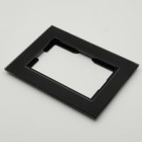 Glass B-110 1 постовая под двойную розетку 120 мм.（Каленое стекло）Черный