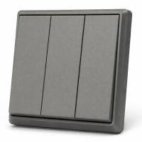 Elegant MTC-010 3 клавишный 1 полюсный выключатель（Графит-Матовый）
